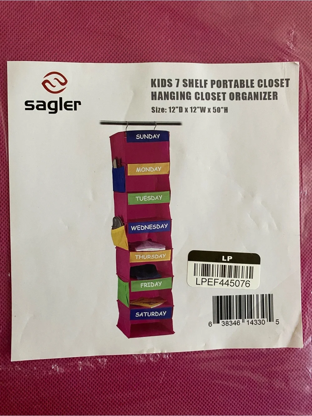 Sagler 7-Shelf Portable Hanging Closet Organizer
